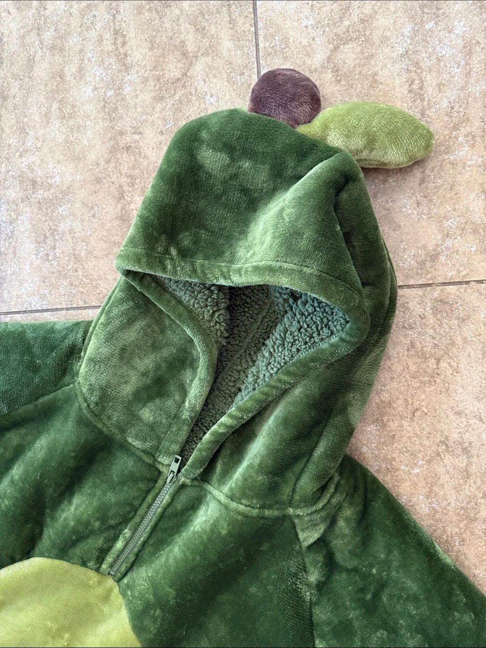 Cozy Green Avocado Plush Throw Hoodie